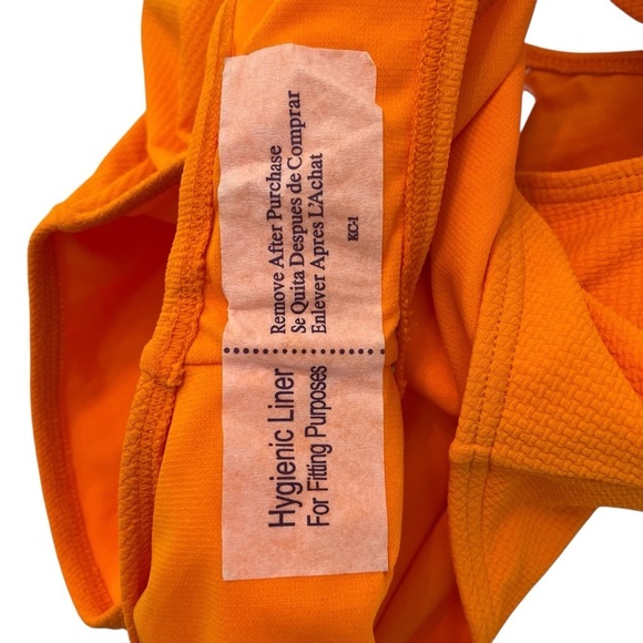 Roxy Cutout One Piece Swimsuit Tangerine Orange Large NWT Resort Beach Vacation - Picture 3 of 6